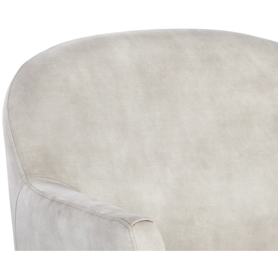 Casey Nono Cream Swivel Lounge Chair, Swivel